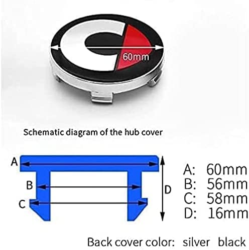 4 Coprimozzi Per Smart 451/453 60mm - Protezione Impermeabile Per Cerchioni - Antipolvere E Antiruggine