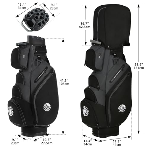 Shopsource Golf Cart Bag review - 14-Way Top Cart Bag with Full-Length Dividers Image 3