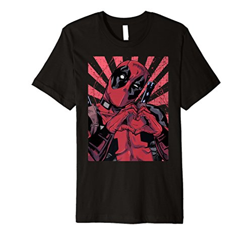 Marvel Deadpool Closed Hand Heart Premium T-Shirt