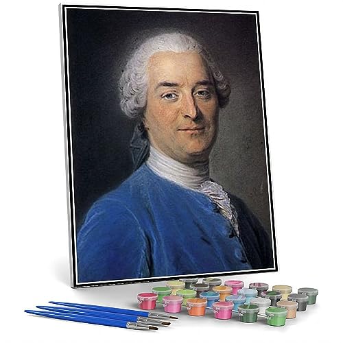 Dipingi con i numeri per adulti Charles Pinot Duclos romanziere e storico pittura di Maurice Quentin De La Tour Arts Craft per la decorazione della parete della casa