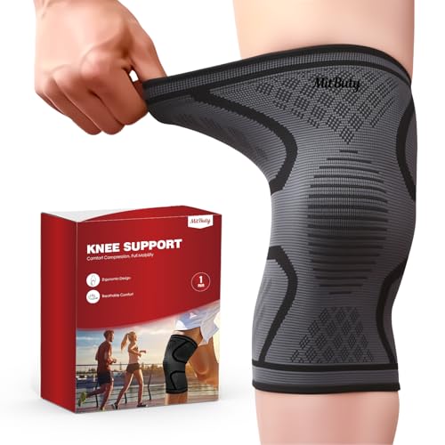MitButy Ginocchiera Ortopedica, Ginocchiera Sportiva per Palestra, Corsa, Ciclismo, Escursionismo
