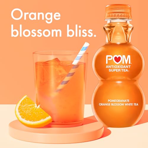 Image of POM Wonderful Antioxidant Super Tea, Pomegranate Orange Blossom White Tea, 12 Ounce