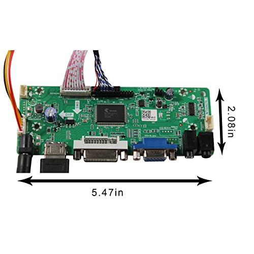 Image of VSDISPLAY 12.1 inch 1024X768 LCD with DVI VGA Driver Board and Power Adapter 12V DC 2A Output
