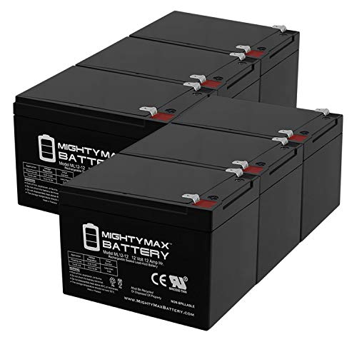 Mighty Max Battery 12V 12A F2 Super Cycles Scooter Super Turbo 800-Elite Battery - 6 Pack Brand Product