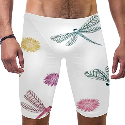 Maillot de bain long pour homme motif libellule aux finitions soignées en XL