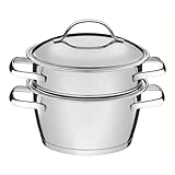 Cuscuzeira com Fundo Triplo 2 Peça, Tramontina, 65650050, Inox