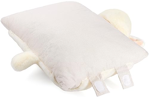 BRUBAKER Kuscheltier-Kissen Hund - 2 in 1 Plüschtier und Kuschelkissen - 40 x 30 cm Kuschelhund - aufklappbares Kinder Plüschkissen mit Klettverschluss - Tierkissen Hundekissen Stofftier - Weiß