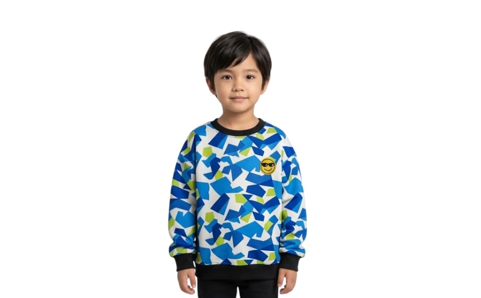 Image of SS Sales Kids Sweatshirt Full Sleeve | Cartoon Patch | Cotton Warm Wear Pullover for Boys Girls | Casual Stylish Top