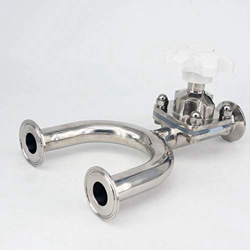 Válvula de triple abrazadera tipo U de 1", ideal para el control de fluidos en tu cerveza casera 4
