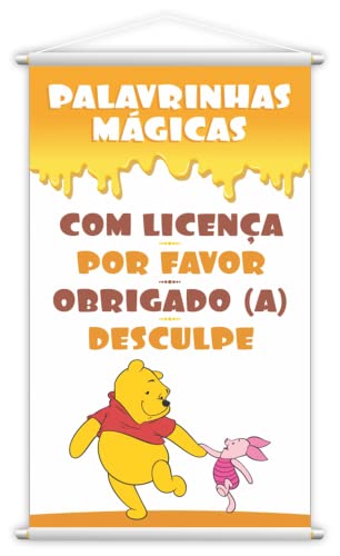 Kit de 3 Banners escolares para educação infantil 0,80x0,50m