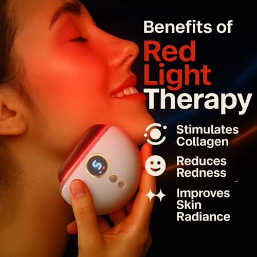 Image of Bian-Aura-V1 Electric Gua Sha Massager | Face Lift & Skin Tightening | Red Light & Heat Therapy | 9 Vibration Modes | Boosts Serum Absorption