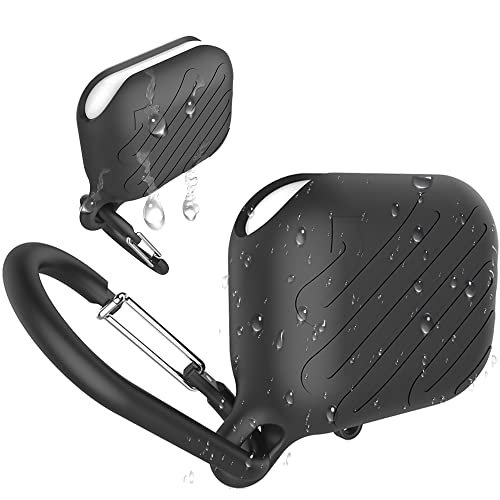 Waterproof Case For Airpods Pro 2Nd Generation And Airpods Pro Case Anti-Lost , Wireless Charging, Led Light Visible（Blacknight） #TOP2