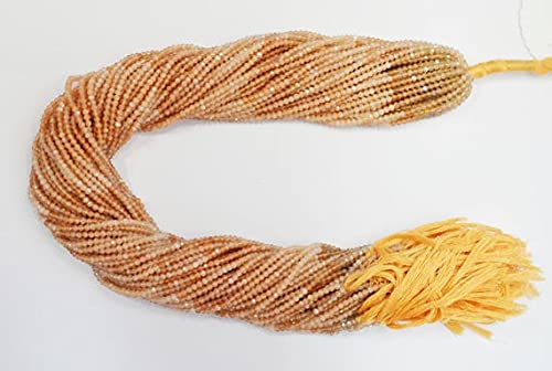 Pierre de lune pêche 2mm pour fabriquer un bracelet bohème chic estival