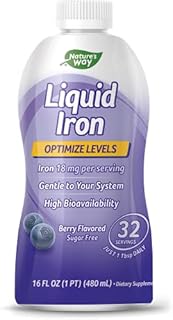 Nature's Way Wellesse Liquid Iron, Fast Absorbing, 16 Fluid Ounces, Natural Berry Flavor