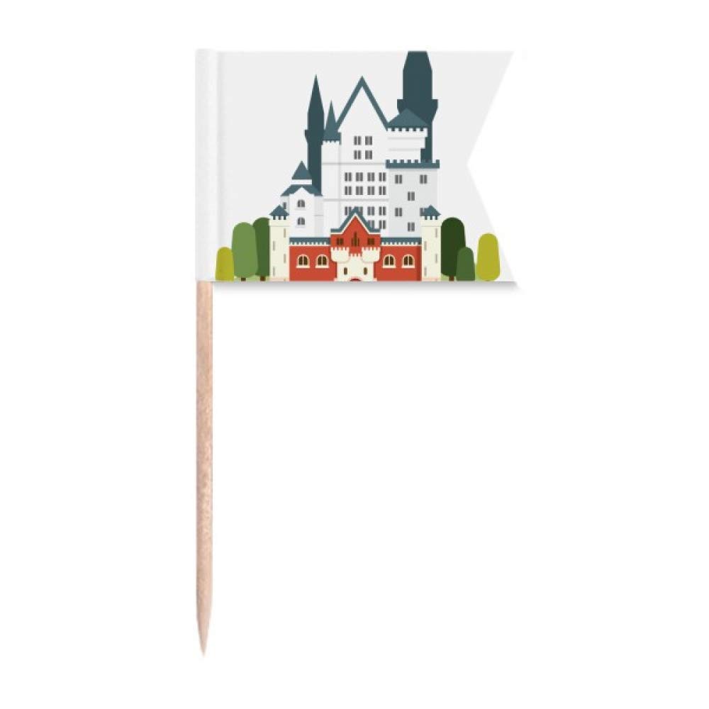 Marquage de drapeaux de nourriture château des cygnes pour gâteau d'anniversaire et buffet