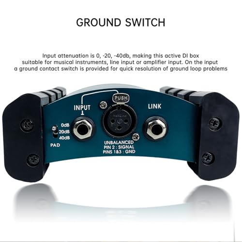 Boîte de direct active élimination des buzz et convertisseur d'impédance DI BOX stéréo