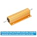 PATIKIL 100W 4 Ohm Aluminum Shell Resistor 8 Pack Aluminum Housing Resistor Housed Case Wirewound Resistors Screw Tap Power Resistor 5% Tolerance, Golden