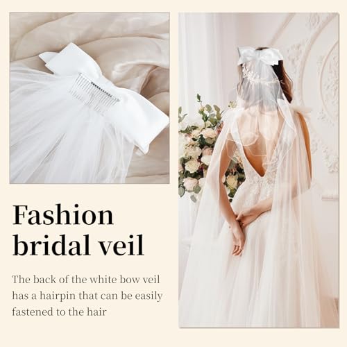 White Luxury Cathedral-Length Bridal Wedding Veil with Glitter for Bride to Be Bachelorette Party Decorations Bridal Shower4