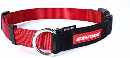 Checkmate Martingale Collar for Dogs – Premium Nylon Training Dog Collar for Easy Control with no Choking (Medium, Red)