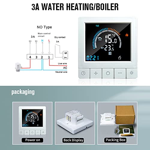 Thermostat intelligent NTC pour chauffage au sol à eau avec écran LCD