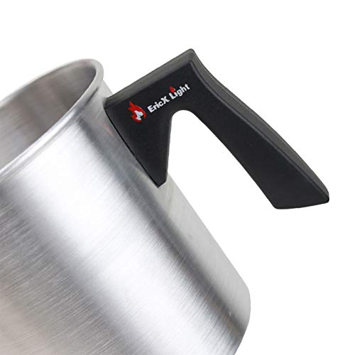 Ericx Light Candle Making Pouring Pot,2 Pounds,Double Boiler Wax Melting Pot,Dripless Pouring Spout & Heat-Resisting Handle Designed,Aluminum Construction Candle Making Pitcher #TOP2