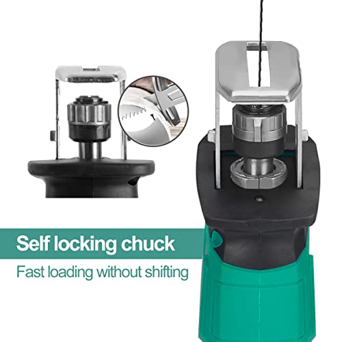 Säbelsäge, 21V Akku Säbelsäge, Akku-Reciprosäge mit 1500mAh Batterien, mit variabler Drehzahl von 0-3000 RPM, 6 Sägeblätter(3T/6T/10T/18T), Strichlänge 15mm, Schneidleistung 300mm (Holz), LED Licht – Bild 5