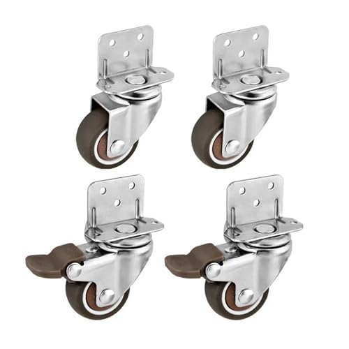 Roulettes de style L 90 degrés haute précision pour support muet - 4