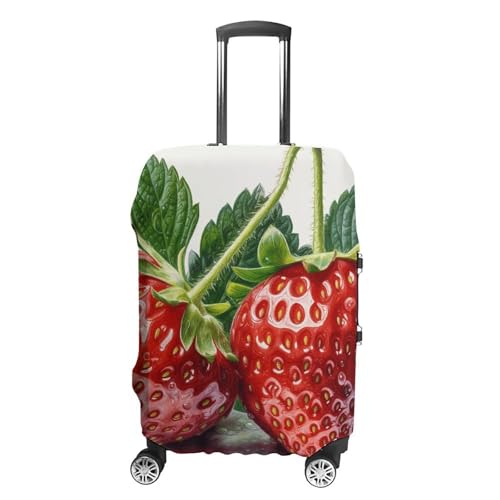 Two Strawberries Travel Luggage Cover Anti-scratch Suitcase Cover Elastic Suitcase Protective Cover Fits 19-32 Inch Luggage S