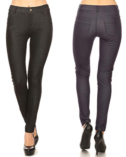 Image of YELETE Women's Basic Five Pocket Stretch Jegging Tights Pants