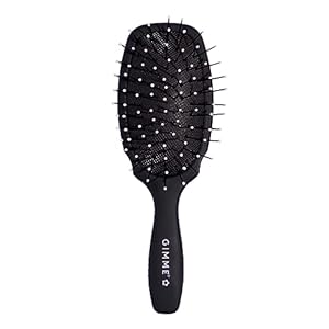 Gimme Beauty – Mini Travel Hair Brush for Thick Hair – Mini Detangler Brush for Thick Hair Types with Anti-Static, Heat-Resistant, & Flexible Nylon Bristles – Bristle Brush for Women, Teens & Girls