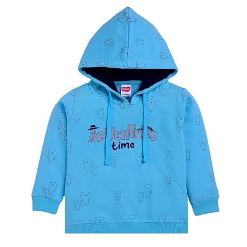 Image of LuvLap Baby Boys Full Sleeve Hooded Sweatshirt & Pyjama Set