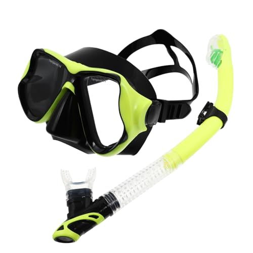 GANAZONO 1set Adult Snorkeling Mask Set Ergonomic Design for Comfort Portable Snorkeling Gear for Beginners Professionals Lightweight Compact Unisex Frame Mask