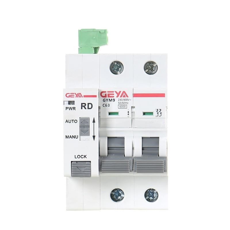 Diferencial Superinmunizado,Diferencial GYM9 2P MCB Con Dispositivo De Reenganche Automático, Disyuntor Reinicio, Reconectador Uso Apto Para Hogar Inteligente(GRD9L-R-DC12V-Auto,2P-MCB-40A)
