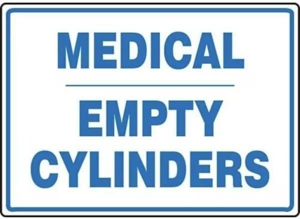 SAFETY SIGN MEDICAL EMPTY, Mfr: MCPG513XL-A
