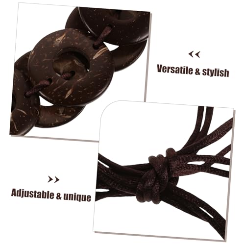 Handmade Coconut Shell Waistband Woven Belt Vintage Inspired Fashion Accessory for Women Natural Brown Waist Band with Unique Craftsmanship2