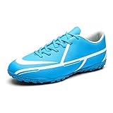  VTASQ Fußballschuhe Herren High-Top Spikes Jugendliche Erwachsene Trainingsschuhe Professionelle Outdoor Sport Football Schuhe Unisex Blau 38EU