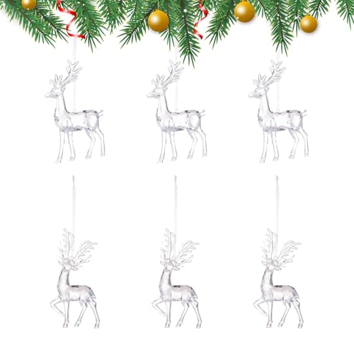 Ornements de Noël en acrylique transparent YRYRYW pour sapin et maison
