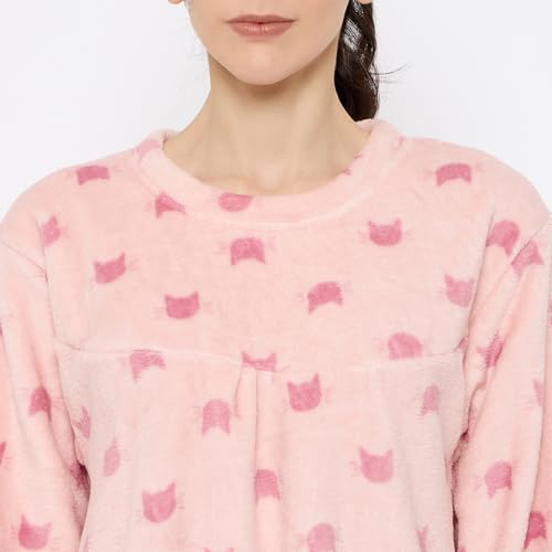 Image of CAMEY Women's Printed Nightgown, Long Sleeves, Nighty