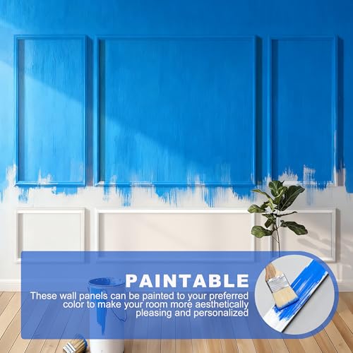 RELIANCER Peel and Stick Wall Molding Kit,34PCS Pre-Cut Door Molding Panels,3D Moulding Wainscoting Panel,Self Adhesive Walls Moulding Trim,Wall Modular Frames for Interior Walls Decor Home Bedroom by RELIANCER - Image 8