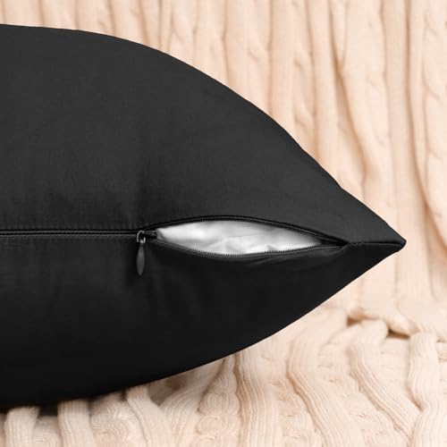 Miniatura 5 de Coddsmz Paquete de 6 fundas de almohada decorativas 100% algodón, cuadradas, sólidas, para Halloween, para el hogar, sofá, dormitorio, paquete de 6