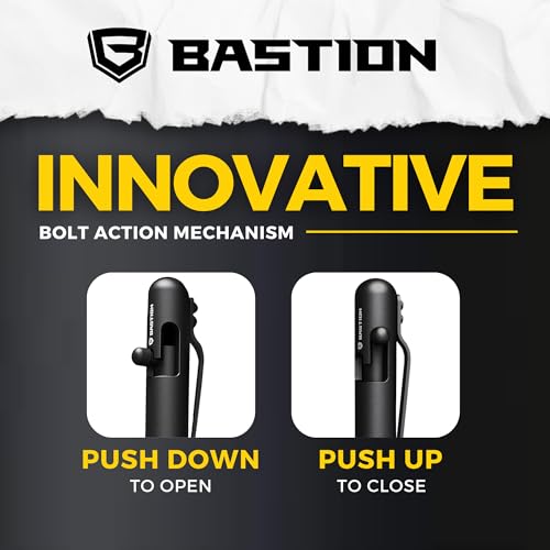 Bastion PEN-BLTACN-TTN-BLK ® Luxury Bolt Action Pen, Durable Professional Ballpoint Pen With Fine Tip, Edc Pen thumb #5