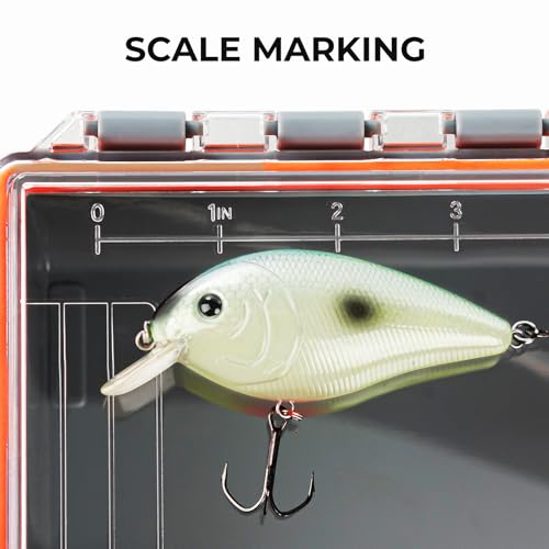 Image of KastKing HyperSeal Waterproof Tackle Box, 3700 Deep Tackle Trays, Fishing Tackle Box Organizer With Exterior Stickers, Fishing Gear & Fishing Accessories Storage, 1 Pack No Compartment