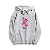 [BAOWENBEI] 河原木桃香 同じ パーカー グレー 長袖 コスプレ衣装 柔らかい 快適 通気性 フード付き 春秋服 アニメ グッズ スウェットシャツ 運動パーカー カジュアル服 記念シャツ ゆとり 日常服 大人 学生 男女兼用 (3XL,B)