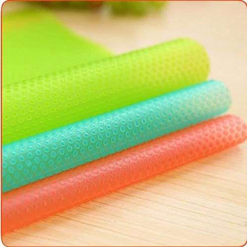 Aiosscd 7 PCS Shelf Mats Refrigerator Liners Washable Refrigerator Pads Fridge Mats Drawer Placemats Home Kitchen Gadgets Accessories Organization for Top Freezer(2green+2pink+3blue) - Image 7