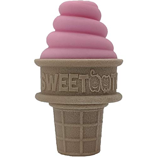 Image of SweeTooth Ice Cream Cone Shaped Baby Teether - Pretty Pink