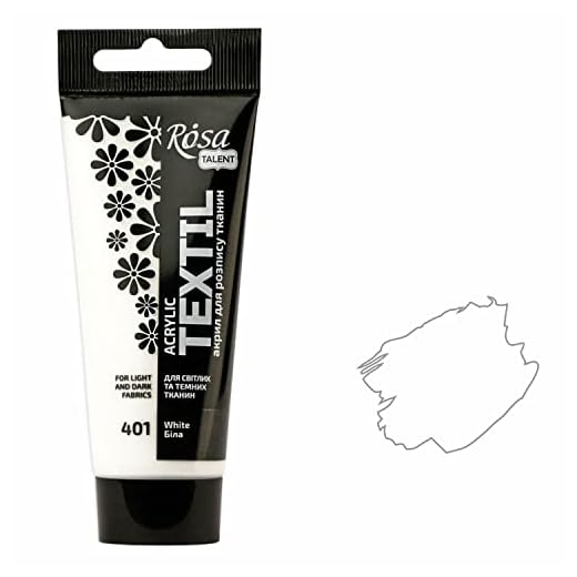 7 Artists Pintura Textil Pintura Para Tela Blanca 60 ml | Pintura Tela | Pinturas Para Telas Permanentes | Pintura Para Ropa | Pintura Textil Permanente y Lavable | Pintura De Tela