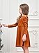 Miipat Toddler Girls Velvet Dress Ruffle Fall Winter Dress Long Sleeve Elegant Wedding Party Dress(BurntOrange,4-5T)