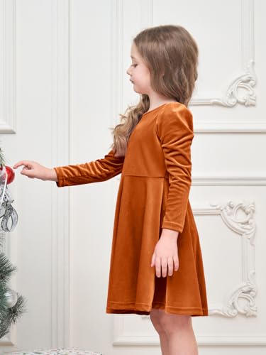 Miipat Toddler Girls Velvet Dress Ruffle Fall Winter Dress Long Sleeve Elegant Wedding Party Dress3