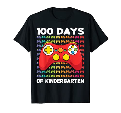100 días de escuela Kindergarten Gamer Boy Costume Controller Camiseta