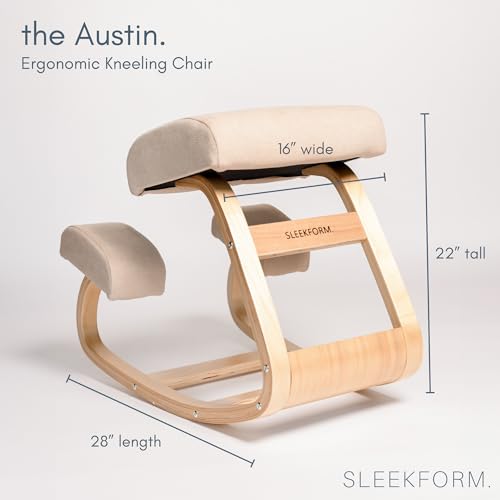 image for Sleekform Ergonomic Kneeling Chair - Home Office Rocking Desk Stool fo